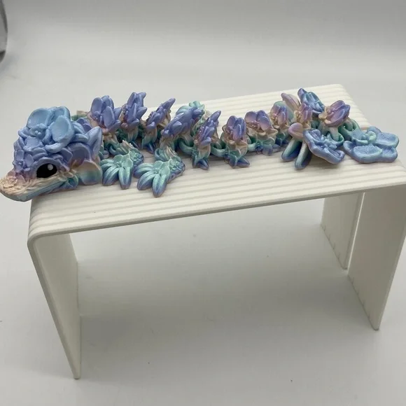 3D printed Pastel Pearl Orchid Dragon 10” 3D-Printed Fidget Fun Collectible Str… - Picture 2 of 3